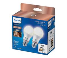 KOMPLEKTAS 2x LED pritemdoma elektros lemputė Philips A60 E27/8W/230V Wi-Fi