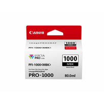 Canon PFI-1000MBK Matte Black/Matinė juoda plačiaformačio spausdintuvo rašalo kasetė, 80 ml
