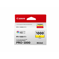 Canon PFI-1000Y Yellow/Geltona plačiaformačio spausdintuvo rašalo kasetė, 80 ml