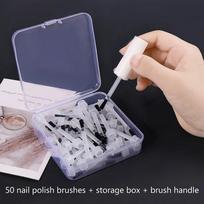 Vienkartinis nagų lako šepetėlis Nagų lako buteliuko pakeitimo šepetėlis Nagų dailės šepetėlis Skysti aplikatoriai Manikiūro įrankiai 50PCS/BOX black