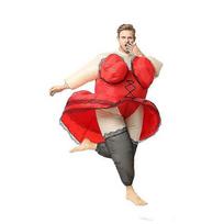 Pripučiamas barmenės kostiumas, suaugusiems One size, 150-190cm raudona