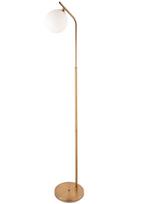 Toršeras  G.LUX GT-390-1F-AB, 1 x E27, žalvario sp, ø20 x 160 cm, gaubtas baltos sp Ø13cm