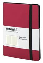 Užrašų knyga PARTNER SOFT, Axent, A5, 96 lapai, 80gsm, langeliais, minkštas PU viršelis, raudonos sp.