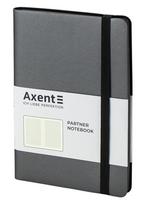Užrašų knyga PARTNER SOFT, Axent, A5, 96 lapai, 80gsm, langeliais, minkštas PU viršelis, sidabro sp.