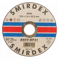 Nerūdijančio plieno pjovimo diskas SMIRDEX 914 Inox, A60V-BF41, 125x1.0x22,23 mm