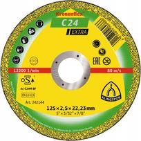 Abrazyvinis akmens pjovimo diskas KLINGSPOR C 24 Extra, 125x2,5x22,23 mm, išlenktas