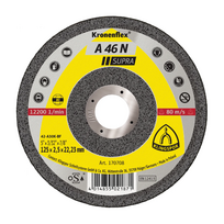 Aliuminio pjovimo diskas KLINGSPOR A 46 N Supra, 125x2,5x22,23 mm, išlenktas