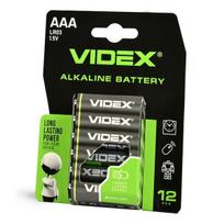 Videx baterijos AAA 1,5V, 1200mAh, 12 vnt.