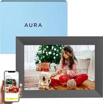 "Aura Carver" išmanusis skaitmeninis nuotraukų rėmelis, 10,1 colio HD "WiFi" debesies skaitmeninis nuotraukų rėmelis, nemokama neribota saugykla, nuotraukų siuntimas iš bet kurios vietos - žvyras