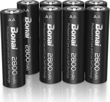 "Bonai" įkraunamos baterijos, AA 2 800 mAh NI-MH baterijos, didelės talpos