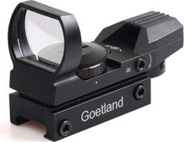 "Goetland Rifle Scope Red Dot Visor Airsoft Visor" su 4 taktiniais raudonos ir žalios spalvos tinkleliais, skirtais Airsoft šautuvams ir arbaletams
