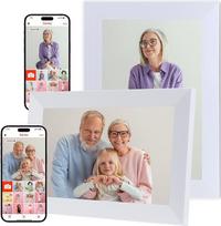 "Golony WiFi" skaitmeninis nuotraukų rėmelis, 10,1 colio skaitmeninis nuotraukų rėmelis, 1280 x 800 IPS LCD jutiklinis ekranas, 32GB vidinė atmintis, automatinis pasukimas, akimirksniu dalytis akimirkomis su "Frameo" programėle, baltos spalvos