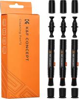 "K&F Concept" 3 x objektyvo valymo rašiklis Minkštas specialus šepetėlis skaitmeniniam fotoaparatui, skirtas objektyvams, lęšiams, filtrams, fotoaparatams, DSLR, optikai valyti