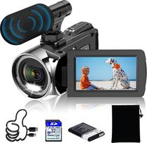 "Windancy" vaizdo kamera FHD 1080P 48MP 4K vaizdo kamera "YouTube", vaizdo įrašymo kamera 18X skaitmeninis priartinimas 3,0 colių 270 laipsnių pasukamas IPS ekranas Fotoaparato vaizdo kamera