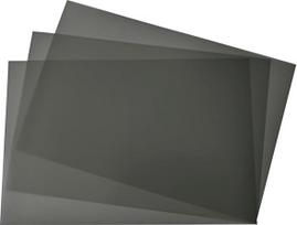 21 x 15 cm poliarizuotos plėvelės lapai, linijinis poliarizacinis filtras, nelipnus, skirtas švietimui, fizikai, fotografijai, apšvietimui, 3 vnt.