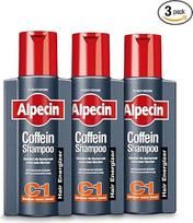 Alpecin kofeino šampūnas C1-3 x 250 ml - nuo paveldimo plaukų slinkimo | pastebimai daugiau plaukų | stiprina plaukų šaknis ir plaukų augimą | plaukų priežiūra vyrams Pagaminta Vokietijoje
