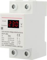 Apsauga nuo viršįtampių 230 V 40 A, buitinė apsauga nuo viršįtampių, montuojama ant DIN bėgio, ir apsauga nuo viršįtampių, montuojama ant DIN bėgio