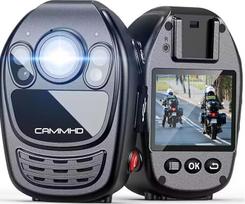 CAMMHD 1440P HD kūno kamera su garso ir vaizdo įrašymu 12 valandų įrašymo kūno kamera Infraraudonųjų spindulių naktinio matymo nešiojamoji kūno kamera su išplėstinės atminties dizainu saugumui užtikrinti (kortelė neįtraukta)
