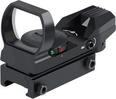 Feyachi Red Dot Visor Red Green Fluorescent Sight Reflex Sight su reguliuojamu taktiniu raudonos ir žalios spalvos taikikliu Rifle Scope Reflex Visor suderinamas su 20 mm/22 mm Picatinny