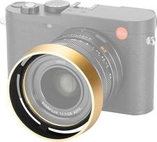 JJC auksinis aliuminio metalinis apvalus objektyvo gaubtas su objektyvo dangteliu, skirtas "Leica Q Q2 Q3 Q3 43", skirtas "Leica" apvaliam objektyvo gaubtui Q
