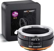 K&F Concept MAF-NEX IV PROLens laikiklio adapteris Rankinis fokusavimas, suderinamas su Minolta AF/Sony Alpha A serijos objektyvais ir Sony-E NEX fotoaparato korpusu su matinio dažymo dizainu