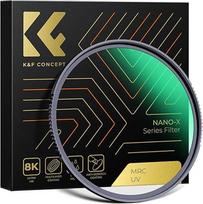 K&F Concept Nano X serijos UV filtras 77 mm pertvarinis stiklas B270 28 sluoksnių MC super plonas apsauginis filtras Ultravioletinių spindulių filtras