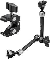 NEEWER 11 colių jungtinis magiškos rankos laikiklis su "Super Clamp" fotoaparato monitoriaus laikikliu 1/4 colio 3/8 colio padėties nustatymo kaiščių skylėmis, skirtas DSLR veiksmo kameros vaizdo kamerai, suderinamas su "SmallRig" narveliu, ST16C