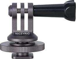 NICEYRIG "Hot Shoe" trikojo laikiklis Hero 9/8/7/6, AKASO Brave 7/6/4 V50X V50 Pro, DJI Osmo Action - 434