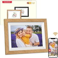 Skaitmeninis nuotraukų rėmelis WiFi su 32GB atminties, 10,1 colio elektroninis nuotraukų rėmelis 1280 x 800 IPS jutiklinis ekranas, automatinis pasukimas, nuotraukų ir vaizdo įrašų dalijimasis per "Frameo" programėlę, dovanos moterims Kalėdos