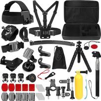 Veiksmo kamerų priedų rinkinys, "Bonvvie 50-in-1" sporto kamerų priedų rinkinys, suderinamas su "Hero 12 11 11 10 9 8 Black", "Max/Fusion", "Insta360", "Osmo Action", SJ6000 SJ5000, "Campark", SJCAM, REMALI
