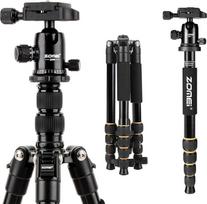 ZOMEI Q666 fotoaparato trikojis, 155 cm aliuminio lengvas kelioninis trikojis, "3-in-1" fotografijos trikojis Makro trikojis ir monopodas su 360° panoramine rutuline galvute ir 1/4 colio greitojo nuėmimo plokštele DSLR fotoaparatui