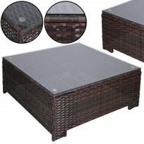 Modulinis sodo baldų komplektas Springos GF0062 staliukas, fotelis, sofa, 4 moduliai, rudos-kreminės spalvos