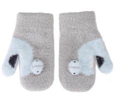 BeSNAZZY Megztos kumštinės pirštinės 14 cm R-215DB-beige/Vieno d.