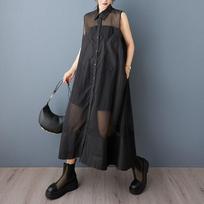 Sleeveless Plus size vintage Patchwork new in dresses for women casual loose long summer dress juoda