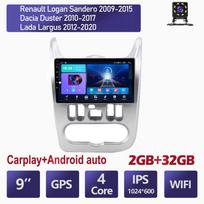 Skirta Renault Logan Sandero 2009-2015 Skirta Dacia Duster 2010-2017GPS Navigacija Android Car Radio Video Stereo Palyer RDS su Carplay 4+64GB 2+32GB