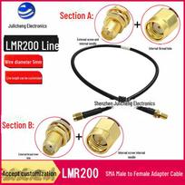 200 laidų RP-SMA kištukinis į kištukinį lizdą antenos prailginimo laidas belaidžio tinklo plokštei B Type Outer Screw + Inner Pin 10cm Extension