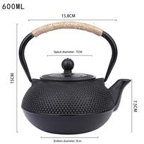600/800/1200 ml Senovinis geležinis arbatos indas su nerūdijančio plieno infuzija Ketaus arbatinukas japoniškas verdantis vandens virdulys