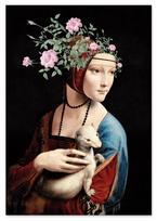 Da Vinčio plakatas su dama su šešku 21x29,7 cm A4
