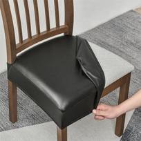 1 vnt. vandeniui atsparus PU odos kėdės užvalkalas, valgomojo kėdžių užvalkalai, nuimami elastingi pagalvėlių užvalkalai pokylių viešbučio kėdėms 1piece