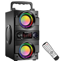 40W(60W didžiausia) Nešiojami „Bluetooth“ garsiakalbiai su žemųjų dažnių garsiakalbiu, belaidžiu „Stereo Rich Bass Boombox“ su LED lemputėmis