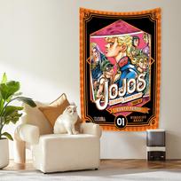 Anime JoJo's Bizarre Adventure Gobelenas Juokingas Komiksų Kambario Dekoras Sieninis Kilimas Bendrabučio Miegamojo Fonas Audinys 29x37in