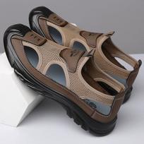 Sandalai Kvėpuojantys Vyriški Batai Tinklelio Lauko Vyriški Tuščiaviduriai Sandalai Neslystantys Paplūdimio Sandalai Plokščiapadžiai Avalynė Zapatillas Hombre 45