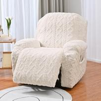 4/6/8 vnt. rinkinys, dvipusė žakardinė juosta Chivas sofos užvalkalas, elastingas minkštas sofos-reklainerio užvalkalas, dekoratyvinė apsauga 1 seater beige
