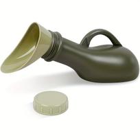 Vyriškas anti-perpildymo pisuaras 32 oz/1000 ml | Nešiojamas pisuaras su lovos padėklu ir šviečiančiu dangteliu | Storas plastiko pisuaras 1-pack