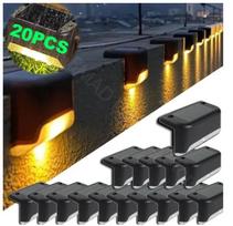 Led lauko šviestuvas, šviestuvas su saulės elementų laiptams, sienoms 20 vnt.