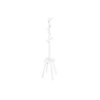 Drabužių kabykla su lentynėle raktams | 8 kabliukai | 34,7 x 34,7 x 170,5 cm | Balta