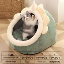 „Jaukus žieminis katės guolis: Pusiau uždaras dizainas visiems sezonams Large (Multiple Cats)