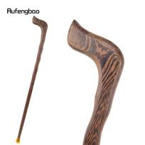 Ruda banga medinė vienguba madinga vaikščiojimo lazda, dekoratyvinė kospalio lazdelė Helovinas Mace Ramentų lazdelė Crosier 92cm