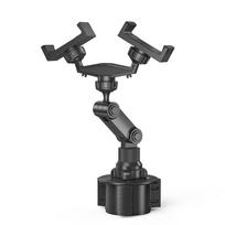 Rotating Car Cup Holder & Double Phone Mount for Co-Pilot