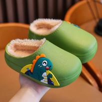 Vaikiškos žieminės medvilninės šlepetės: Neslystantys, Šilti, Vandeniui atsparūs, Minkštapadžiai namų batai 40-41 size, insole 25cm/adult wearable tamsiai žalia spalva